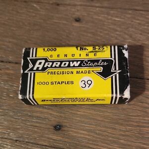 Arrow Staples Vintage Pack - Yellow and Black 1000 Staples No S-25